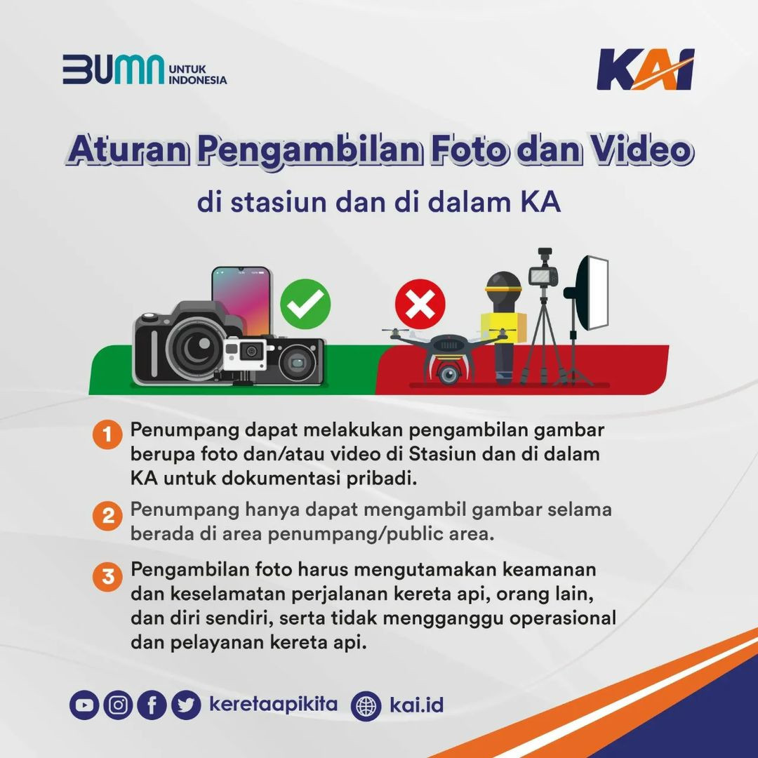(FOTO) Suasana Stasiun Palembang Kondusif, Penumpang dan Fotografer Patuh Aturan Gambar